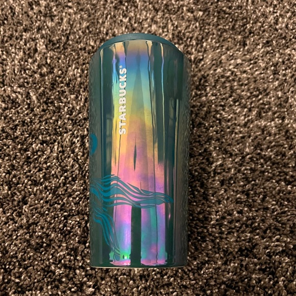 Starbucks Holographic Chrome Teal Purple Mermaid Ceramic Cup Spring 2023 NWT - Picture 4 of 5
